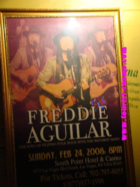 OLD PHOTOS OF SINGER  FREDDIE AGUILAR  INSIDE HIS CLUB