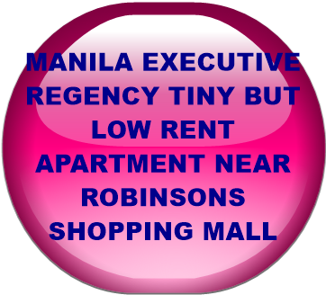 MANILA EXECUTIVE REGENCY TINY BUT LOW RENT APARTMENT NEAR ROBINSONS SHOPPING MALL
